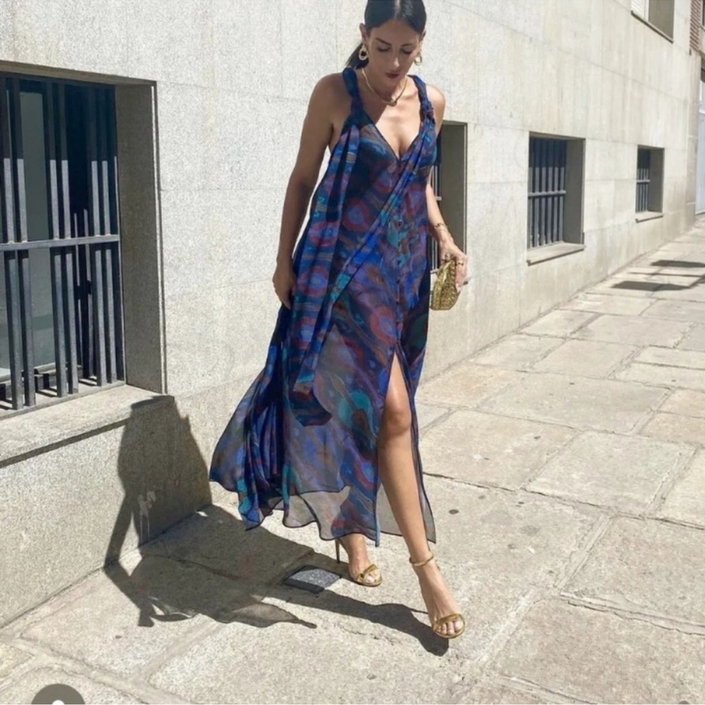 NWT_ZARA PRINTED DRESS LIMITED EDITION MULTICOLORED | 8056/184_SIZE XS-S